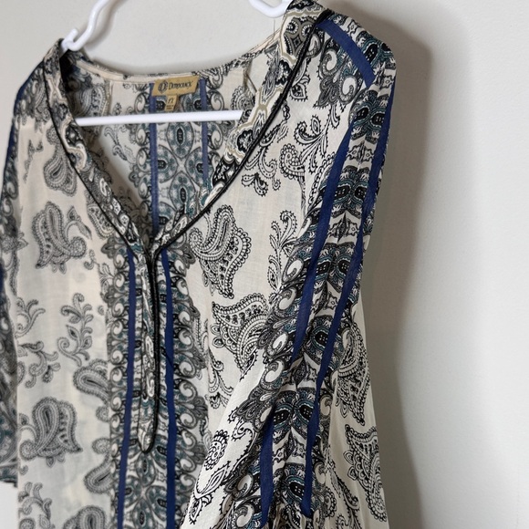 Democracy Boho Peasant Blouse With Tassels Size 1X - Picture 4 of 16